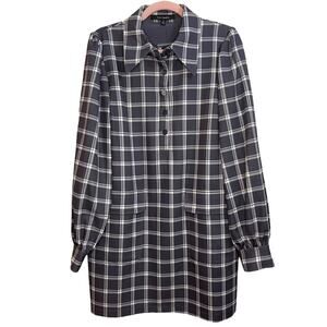 Toccin A Line Blouson Mini Shirtdress